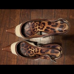Beige w. Cheetah inside Dolce & Gabana kitten heel